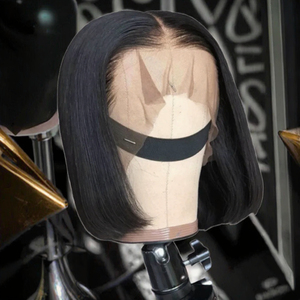 Pelucas de Cabello Humano Brasileño Remy Virgen 100% Sin Procesar Belle, Pelucas Cortas de 12 Pulgadas con Frente Recto Sin Pegamento 13*4, Transparentes - Product Image 3