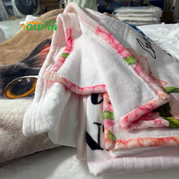 Couvertures en flanelle imprimées personnalisées couvertures en molleton de polyester blanc 100% pour la sublimation de teinture