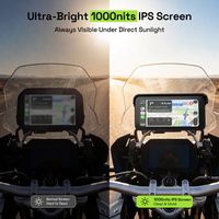Caméra de tableau de bord pour moto Aoocci C6 1080P, caméra avant et arrière, double objectif DVR avec support antivol, étanche pour moto