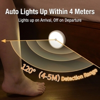 Lampe LED rechargeable à détecteur de mouvement, très vendue - Veilleuse sans fil à coller n'importe où pour armoire/escalier/chambre
