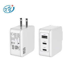 Caricatore da viaggio per Laptop GaN 65W <span class=keywords><strong>3</strong></span> porte PD USB C per HP Dell MacBook - Product Image 1