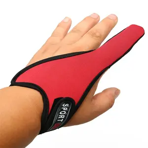Новые рыболовные перчатки черного и красного цвета с одним пальцем, оптом, 2022