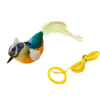 Jouet sonore interactif pour chat, simulation d'oiseau, bâton de détoxification auto-activé, jouet stimulant l'endurance pour chaton, fournitures pour chats