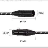 10 pieds 3 mètres câble Microphone XLR mâle à XLR femelle câble noir 90 degrés Angle coude Instrument guitare 3PIN