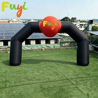 Carrera deportiva para correr, arco inflable terminado y línea de inicio, Maratón, evento deportivo, arco inflable