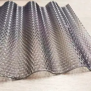 แผ่นพลาสติกลูกฟูกหนาหนา2.8มม. ทันสมัยแผ่นโพลีคาร์บอเนตแบบนูนกระเบื้องหลังคาโค้งราคาไม่แพง - Product Image 2