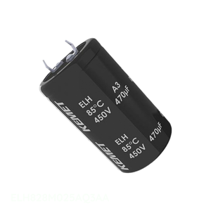 Condensador de Aluminio Original de 8.2 mF, Tipo SNAP-IN, 85C, ELH828M025AQ3AA, de Orificio Pasante - Product Image 1