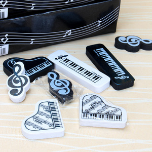 Borrador de Música con Forma de Piano, Notas Musicales, Triángulo Alto, Patrón de Teclado, <span class=keywords><strong>Plastilina</strong></span>, Forma de Dibujo Animado para Estudiantes - Product Image 1