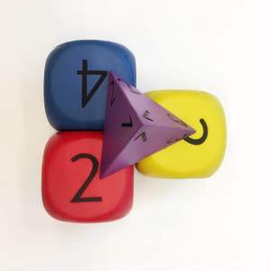 Tùy Chỉnh Nhà Máy Sản Xuất Đầy Màu Sắc Kích Thước Lớn Cao Su Đa Diện 10 Cm Mềm EVA Bọt Trò Chơi Số Xúc Xắc Cho Trẻ Em Và Người Lớn - Product Image 4