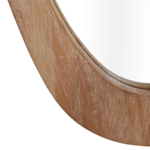 Miroir en forme d'œuf avec cadre en bois, miroir mural vintage bohème pour chambre à coucher, salle de bain, dortoir, bureau à domicile, décoration - Product Image 4