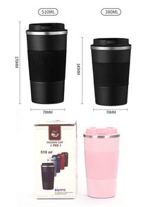 Taza de Café de Acero Inoxidable Doble de 380 ml y 510 ml, Botella de Agua con Aislamiento al Vacío para Viajes - Product Image 2