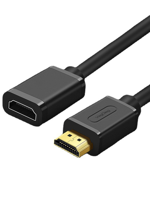 VegGieg HDMI 2.0 Male to Female Extension Cable 4K 60Hz OFC 19+1 Core OD7.0mm HD Video Extender Cord