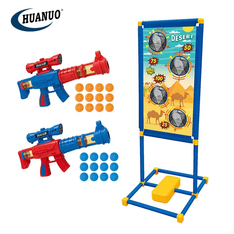 Kids sports toy shooting game moving target EVA ball soft bullet toy gun air soft