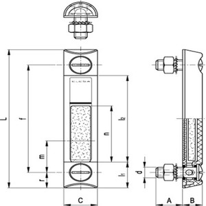 하이 퀄리티 산업용 유압 오일 레벨 게이지 유압 오일 용 플라스틱 시야 표시기 플랜지 장착 맞춤형 모델 - Product Image 3