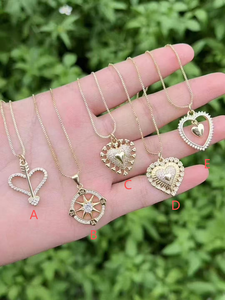 Bijoux fantaisie, pendentif cœur romantique, colliers avec breloque en zircon pour femmes, cadeau - Product Image 2