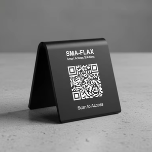Support de menu NFC double face en acrylique noir/blanc personnalisé avec code QR pour restaurants, étanche et résistant aux intempéries, 13,56 MHz - Product Image 4