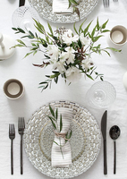 Nouvelles Assiettes de Présentation et Plats en Verre Argenté Gravé Style Européen Écologiques et Créatifs de 13 Pouces pour Mariages 2025