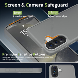 Étui de téléphone portable en TPU acrylique de haute qualité, simple, couleur unie, givré, pour Samsung A57, protection anti-chute, coque arrière pour A56 - Product Image 4