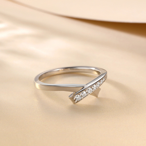 Cincin berbentuk hati romantis, lapisan emas Rhodium elegan Joyas De Plata 925 asli untuk pemakaian sehari-hari Hari Valentine - Product Image 3