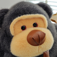 Vente directe d'usine en gros jouet en peluche de gorille fumeur mignon singe assis jouet en peluche doux cool gorille en peluche