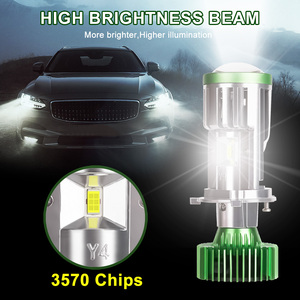 Y4 <span class=keywords><strong>Y6</strong></span> Y7 H4 proiettore LED fari 40W 6000K Super luminoso Canbus H4 Mini Bi Led lente Laser proiettore obiettivo faro - Product Image 4
