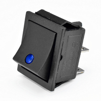 Interruptor Basculante Resistente KCD2 ON-OFF de 4 Pines DPST con Iluminación de Punto y Terminales de Soldadura para Coche y Barco
