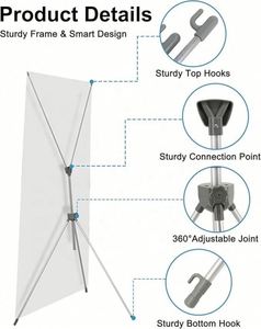 Nuevo Soporte de Exhibición y Publicidad Portátil de Aluminio Personalizado Tipo X, el Más Vendido - Product Image 3