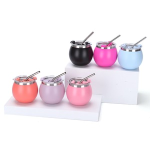 Personalizzato a doppia parete in acciaio inox Yerba <span class=keywords><strong>Mate</strong></span> Cup Bombilla Set tazza da tè di laurea con Logo Laser tè caldo o freddo con paglia - Product Image 4