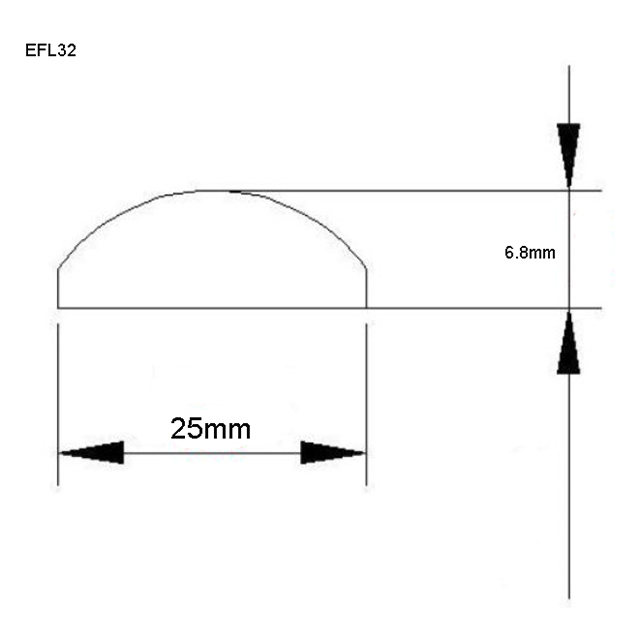 25mm Diameter Without Edge 35mm Focal Lens Optical Glass Lens LED Condenser for Led Light