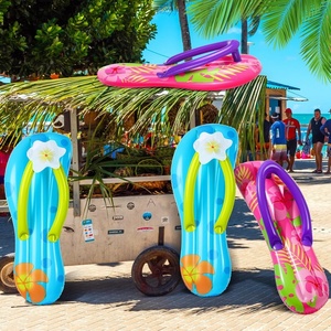 PVC Inflatable <b>Surf</b> Board 92*33 CM Two Styles Pool Float for Hawaiian and Wall Beach Party Decorations Tropical Slippers - Product Image 5