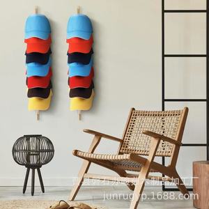 Étagère murale en bois pour ranger les chapeaux, présentoir multi-niveaux pour casquettes de baseball, pour usage domestique ou commercial - Product Image 1