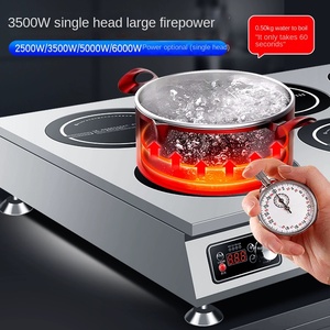 Placa de Inducción Eléctrica Comercial de 500W para Cocina, 2 Quemadores, Control Táctil, Temporizador y Ajuste de Temperatura, Superficie de Vidrio - Product Image 4