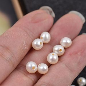 Perles d'<span class=keywords><strong>eau</strong></span> douce naturelles 2-5A 4mm 6mm, perles à trou large 1.5mm 1.8mm, perles en vrac pour bracelet/collier DIY fait main - Product Image 4