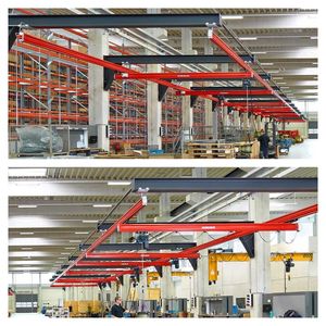 Grúa aérea flexible de 500Kg, 1 tonelada, 2 toneladas, pequeño sistema de grúa de riel monorriel, ampliamente utilizado Taller de grúas puente de Servicio Ligero - Product Image 6