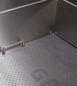 Baignoire pour animaux de compagnie YM-986A en acier inoxydable 304 avec marches antidérapantes et <span class=keywords><strong>porte</strong></span> coulissante, conception surélevée anti-éclaboussures - Product Image 6