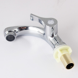 Grifo de Lavabo Monomando de Cobre, de un Solo Orificio, Montado en el Tapa de la Bañera, Estilo Moderno - Product Image 2