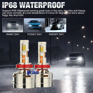 Ikas อุปกรณ์เสริมรถยนต์ไฟ LED H1 H3 H4 H11 H8สว่างมากไฟหน้า66000LM LED Sanan 5080ชิปหลอดไฟรถยนต์ - Product Image 3