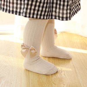 Collants Nouveaux en Gros à Nœud Papillon pour Filles, en Coton Tricoté, Taille Haute, pour Enfants, Bébés et Tout-Petits, Collection Automne - Product Image 1