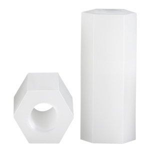 Lot de 10 entretoises hexagonales blanches en nylon métriques, filetage interne M2-M5, colonnes d'isolation - Product Image 1