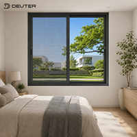 Ventanas Corredizas de Aluminio Personalizables, Insonorizadas, de Tres Vías, con Pantalla de Seguridad Extraíble, Doble Vidrio para Proyectos Acústicos de Dormitorios