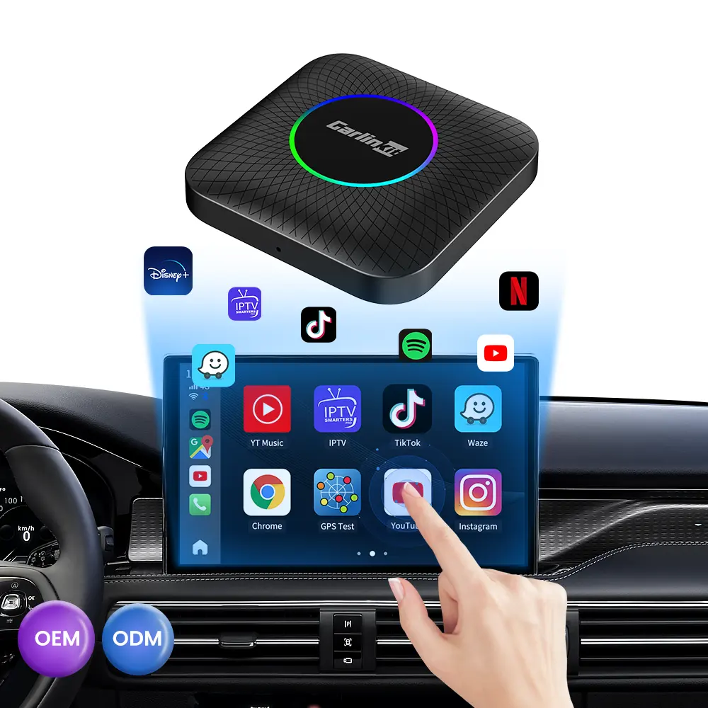 Carlinkit 8G + 128GB carplay caixa estéreo android auto carro adaptador ai carro play box android 13 módulo universal Carplay sem fio