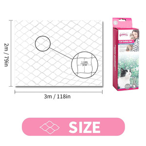 Meilleure vente transfrontalière : Filet de protection <span class=keywords><strong>pour</strong></span> animaux de compagnie en nylon, multi-tailles, moderne, <span class=keywords><strong>pour</strong></span> balcons, escaliers, fenêtres - Clôture anti-chute <span class=keywords><strong>pour</strong></span> chats - Product Image 6