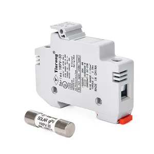 CE DC PV אוטומטי 15 32 אמפר 10x38 4A 10A 16A 48V 125V 220V 1000V Din Rail אלקטרוני סולארי 1000Vdc מחזיק נתיך