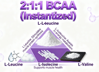 Capsules de BCAA instantanées, rapport 2:1:1, avec L-Leucine, L-Isoleucine et L-Valine pour la récupération musculaire, l'augmentation de l'énergie et l'endurance