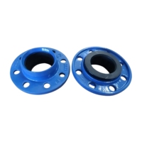Adaptateur à bride rapide en fonte ductile DN80 PN16 pour tuyau PE, certifié ISO CE, avec revêtement, par FH Factory