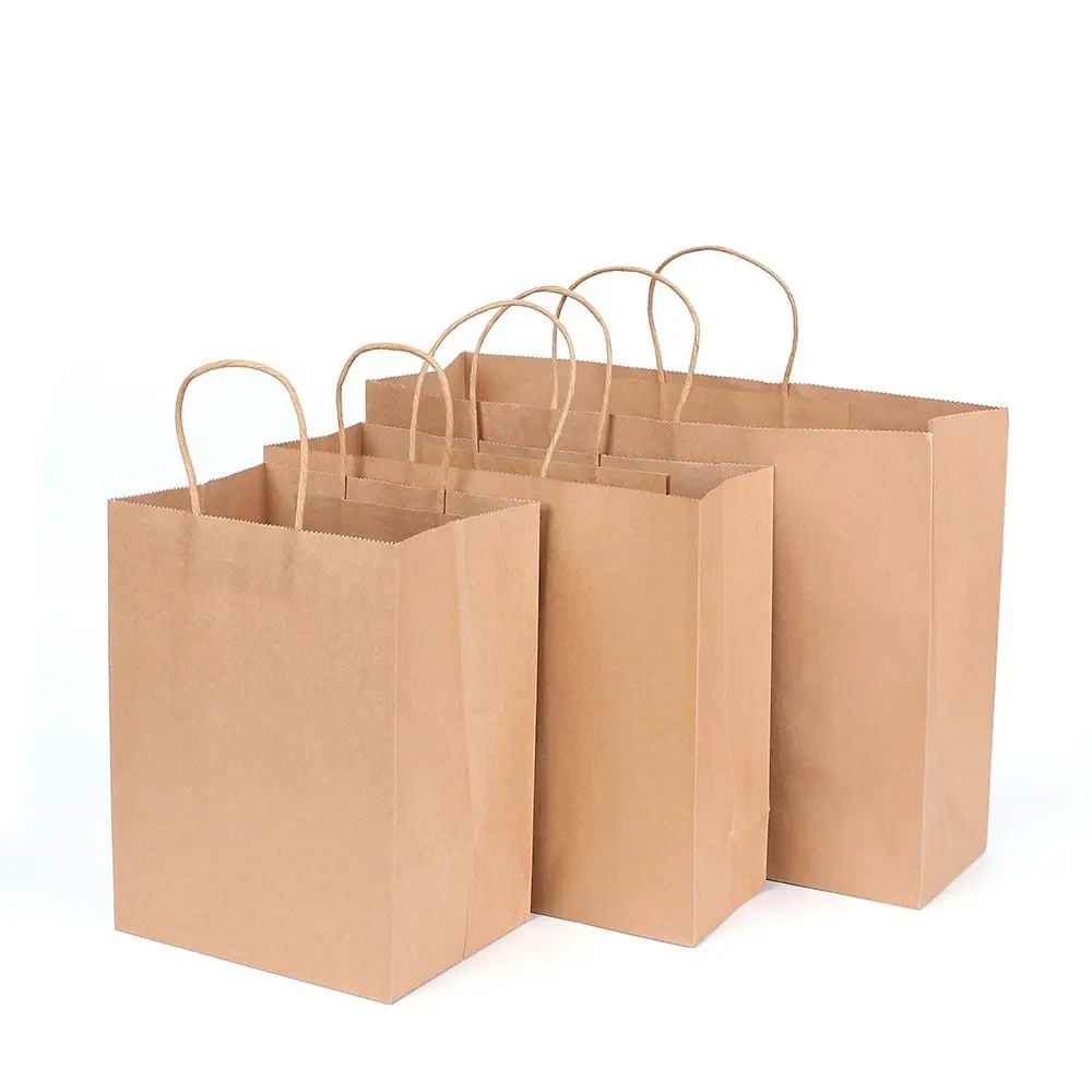 LogoBrown 종이 크래프트 가방 사용자 정의 포장 종이 가방에 대한 사용자 정의 식품 포장 가방