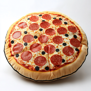 2024 nuovo Design Custom giocattoli alimentari per bambini cuscino di peluche divertente Pizza giocattoli di decorazione bambole divertenti regali per gli amici - Product Image 1