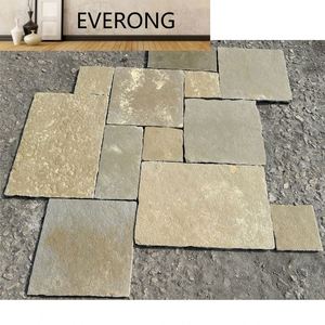 Dalles <span class=keywords><strong>de</strong></span> sol en pierre calcaire, motif <span class=keywords><strong>Versailles</strong></span> français, antidérapantes, pour villa, jardin, terrasse - Product Image 1