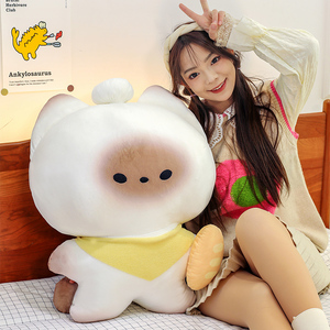 Lindos juguetes de peluche en forma de gato: gatito de muñecos de peluche suave con bufandas amarillas juguetes de peluche - Product Image 5