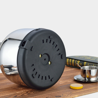 Bouilloire à eau chaude domestique portable électrique en acier inoxydable de grande capacité avec mise hors tension automatique anti-brûlure à sec